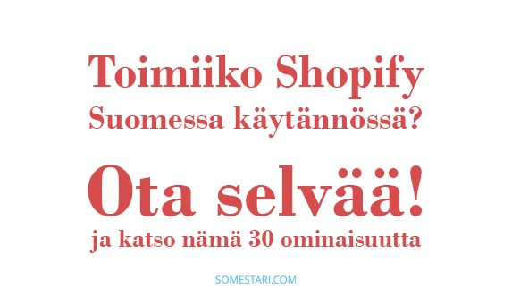 shopify suomessa
